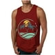 thumbnail image 1 of Mens Camisetas de Verano Casual sin Mangas de Impresión Suéter Cuello Redondo Deportes Superior, Poliéster, 1 of 4