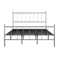 thumbnail image 6 of Home Design Calhoun Classic Queen Metal Bed, Sturdy Platform Frame with Decorative Headboard & Footboard, Sliver Gray, 6 of 12