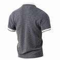 thumbnail image 2 of ZUKMRJPC Golf Shirts for Men Fashion Color Block Jacquard Textured Short Sleeve Summer Tops Casual Collar Workout Athletic Tennis Shirts, 2 of 2
