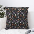 thumbnail image 4 of Yiaed Mushroom Print Pillow Covers Super Soft Decorative Square Throw Pillow Covers Case Cushion Covers for Sofa Couch Bedroom Car Decor（No pillow core）-26"x26", 4 of 7