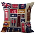thumbnail image 1 of PENGXIANG London Red Bus Telephone Boxes Cotton Linen Throw Pillow Case Square Cushion Cover, 1 of 1