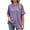 Purple-A-60602aa, variant on Trgacdwlo S-6XL Plus Size Tunic Shirts for Women Crew Neck Womens Short Sleeve Tops Hide Belly Summer Beach Pink Womens Blouses