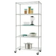 thumbnail image 5 of TRINITY BASICS EcoStorage 5 Tier Adjustable Wire Shelving w/ Wheels, Chrome, 5 of 6