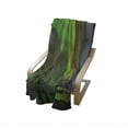 thumbnail image 4 of Aurora Borealis Soft Flannel Fleece Throw Blanket, Enchanted Universe Sky with Reflections Tranquil Scenery, Cozy Plush for Indoor and Outdoor Use, 50" x 60", Lime and Reseda Green, by Ambesonne, 4 of 6
