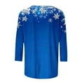 thumbnail image 5 of ZRGHAOYLQ Christmas 3/4 Sleeve Shirts for Women Trendy Sparkly Christmas Snowflake Pattern Blouses Loose Crewneck Christmas Pullover Shirts Comfy Christmas Shirts Tops, 5 of 5