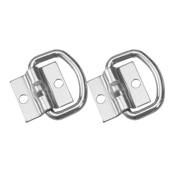 HOMEMAXS 2Pcs Multi-Purpose Tie-Down Anchors Hooks Dirt Bike Tie Down Strap Rings for Motorcycle ATV Trailer Truck Silver