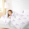 thumbnail image 3 of Erosebridal Purple Bow 7 Pieces Bedding Comforter Set For Bowtie Girl,Bowknot Full Bedding Set,Dreamy Princess Style Bows,Reversible, 3 of 7