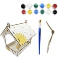 thumbnail image 1 of DIY Bird House Making Kit Bird Shelter Hut Building Painting Set, 1 of 6