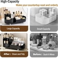 thumbnail image 3 of Makeup Organizer Countertop Rotating Makeup Organizer for Vanity Large Capacity Cosmetic Display Case with Makeup Brush Holder Cosmetic Organizer Countertop, 3 of 8