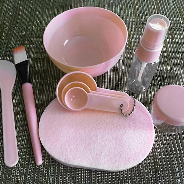 Farfi 9pcs DIY Mask Bowl Brush Beauty Tool hecho a sí mismo palo, botella y cuchara