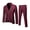 Wine Red, variant on Joernso 3Pcs/Set Men Suit Set Slim Fit Formal Prom Wedding Tuxedo Suit Jacket Vest Pants Set Solid Color Business Outfit