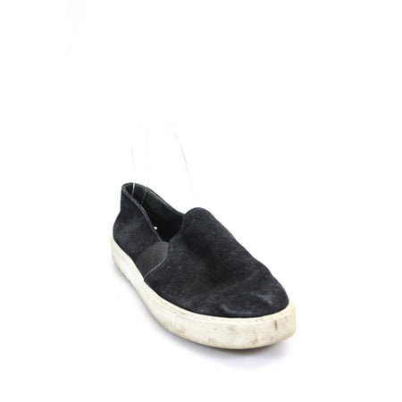 

Pre-owned|Vince Mens Suede Slip On Low Top Sneakers Black Size 9.5 M