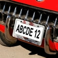 thumbnail image 5 of 2 Pieces A Pair Of Chickens License Plate Frames Watercolor Rooster License Plate Cover Front Plates Frames Car Tag Frame Aluminum 2 Round Holes for Girl Women Men Vehicles, 5 of 6