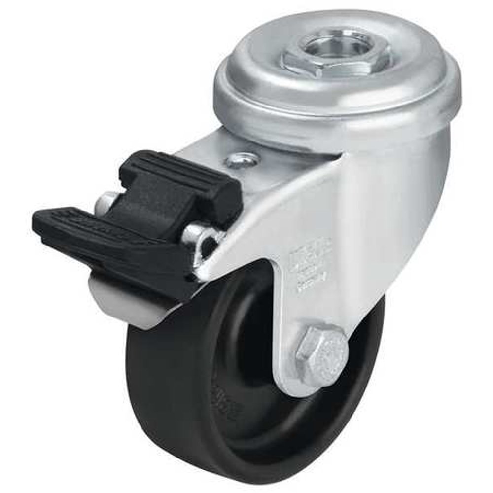 Kingpin Swivel Caster, Nylon, 2 in., 165 lb ZORO SELECT