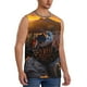 thumbnail image 2 of Fotbe Lizard With Sunglasses Sunset Men's Camiseta sin Mangas Estampada para Hombres, Playera Casual para Gimnasio, Entrenamiento, Playa-X-Large, 2 of 7