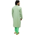 thumbnail image 4 of Atasi Men's Kurta Pyjama Set Long Cotton Green Tunic Shirt Ethnic Wear-XX-Large, 4 of 6