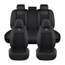 Maidao Car Seat Covers Full Set Leather for Acura for ZDX 2009-2013 5 Seats Water Resistant Front Rear Cushion Protector Black