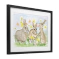 thumbnail image 4 of Three Bunnies In The Grass Black Framed Print Under Glass, design by Lee Ann Sanders, 4 of 10