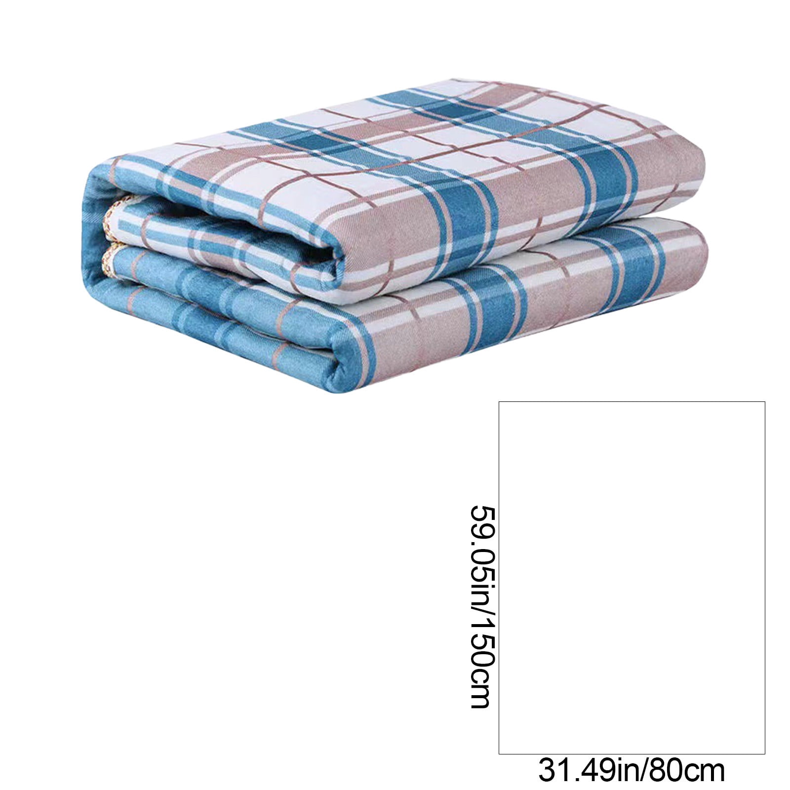 Hyknon Heated Blanket Non-Woven Breathable Electric Throw Blanket 59x31.5" Comfortable Blue Heating Blanket for Living Room Office Car