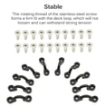 thumbnail image 4 of Soidarity KK-A06B-10 Kayak Deck Loop Set 10pcs Nylon Tie Down Pad Eyes con 20 tornillos de fijación para barcos de pesca al aire libre Canoa Kayak Deportes acuáticos Soidarity OD005943-00, 4 of 6