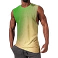 thumbnail image 2 of TAGOLD Mens Summer Round-Neck Tank Top Gradient Print Pullover Fitness Casual Wear Top, 2 of 5