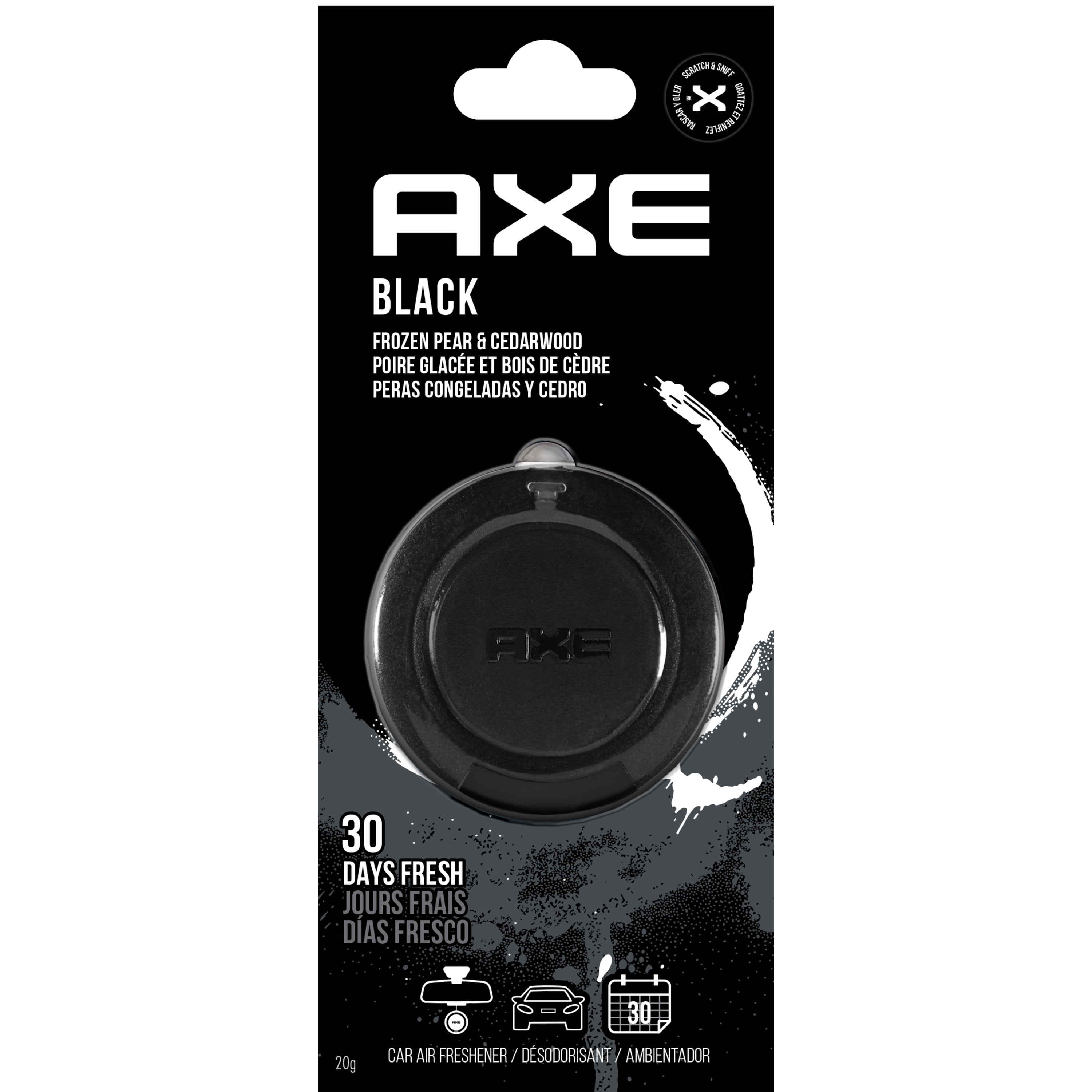 AXE 3D Hanging Gel Car Air Freshener (Black Scent, 1 Pack)