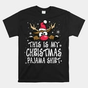 This Is My Christmas Pajama Shirt Funny Christmas Reindeer Shirt