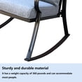 thumbnail image 4 of 3-Piece Patio Rocking Chairs Set, 2 Rocker Chairs with a Coffee Table Porch Deck Rocking Armchair with Cushions Garden Yard Lounge Chair, 4 of 8