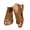 Brown, variant on Women's Strappy Sandal Leather Flat Back Buckle Footbed Shoes Open Toe Summer Beach Slides