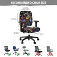 thumbnail image 7 of FKELYI Office Chair Slipcovers Colorful Funny Dachshund Dog Paw Print Removable Chair Covers Pack of 2 Breathable Desk Chair Covers Computer Chair Backrest and Cushion Seat Cover, 7 of 7