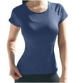thumbnail image 2 of YHAJDS Womens Tank Tops Solid Color Round Neck Wicking Yoga Exercise Summer Blouse, 2 of 5
