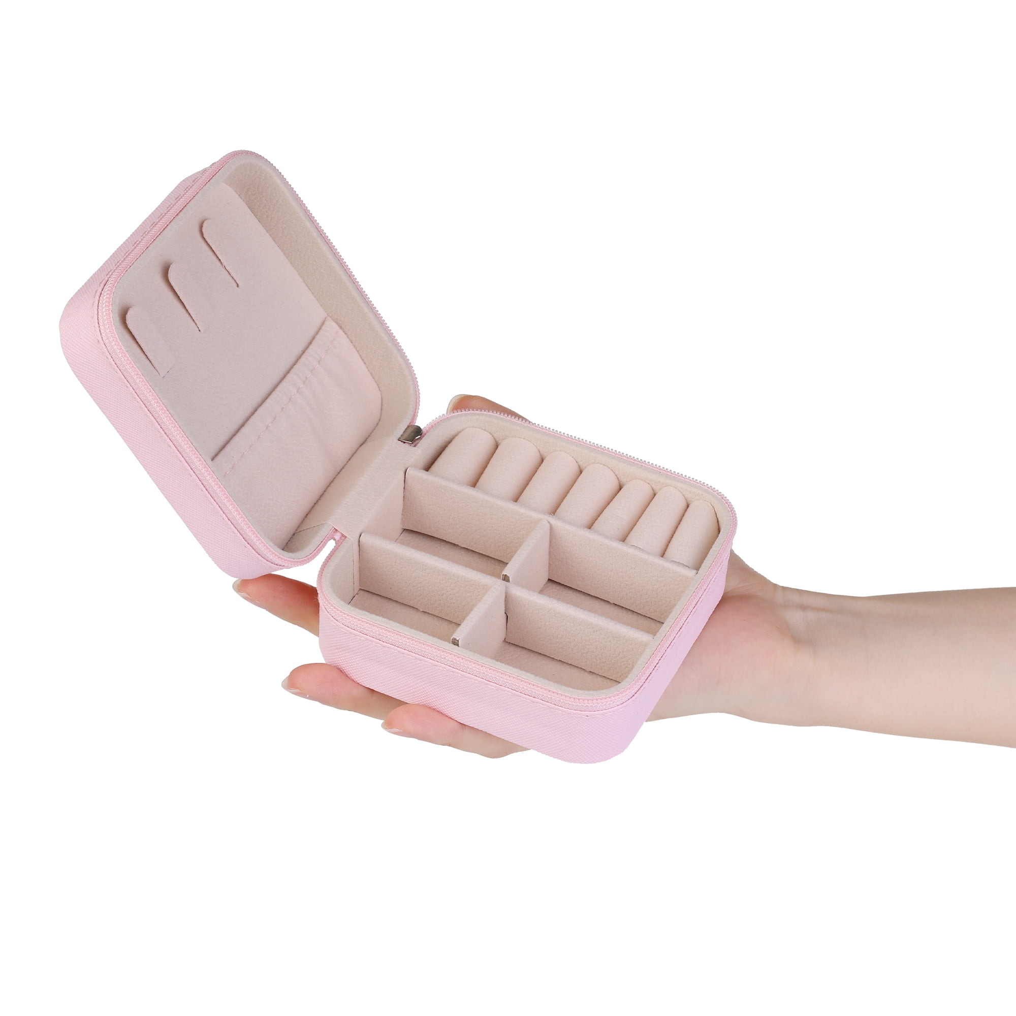 Unique Bargains Jewelry Box Small PU Leather Jewelry Organizer Case Storage Display Holder Pattern K