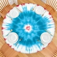 thumbnail image 2 of Red Blue Tie Dye Spiral Round Fitted Tablecloth with Elastic Edge,Dining Table Cover Waterproof,Outdoor Round Tablecloth for Camping,Dining,Indoor and Outdoor, 2 of 7