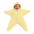 thumbnail image 2 of felwors Baby Starfish Onesie,Cozy Star Babies Swaddle Bag,Infant Soft Fleece One Piece Romper,Fall Winter Warm Outfits, 2 of 7