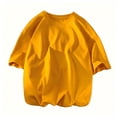 thumbnail image 4 of hotojiny Mens T Shirts Soft Crew Neck Basic Cotton Tee Comfortable Athletic Fit Plain Casual T-Shirt for Big and Tall(Yellow,X-Large), 4 of 4