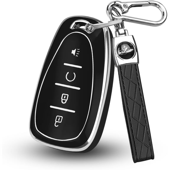 Key Fob Cover Compatible with Chevrolet Equinox Bolt Trax Sonic Blazer Trailblazer Traverse Cruze Keychain Case Holder Protector,1