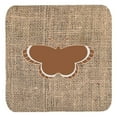 thumbnail image 1 of Butterfly Burlap and Brown Foam Coasters, Set - 4, 1 of 1