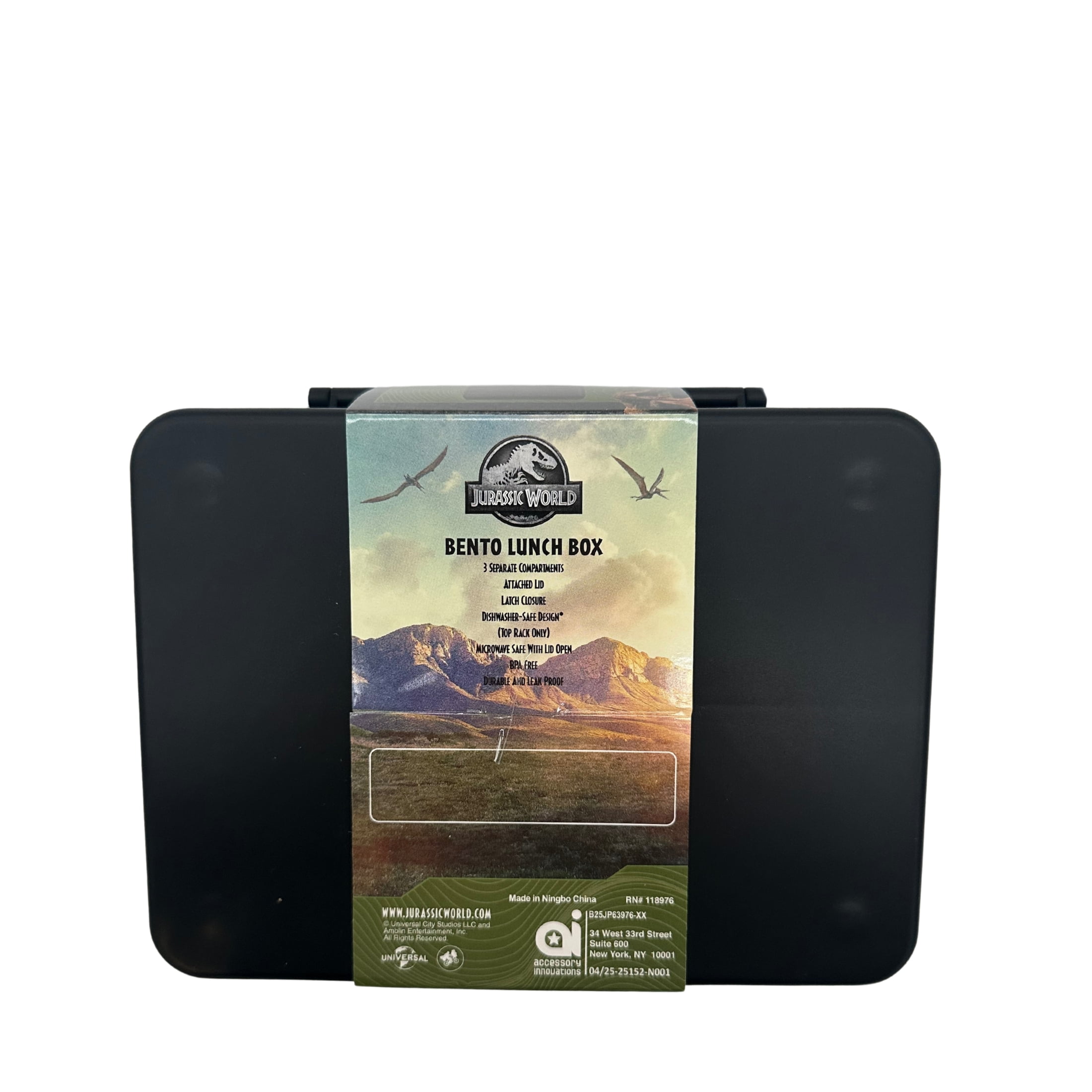 Universal Jurassic Park Child's Reusable Silicone Bento Lunch Box