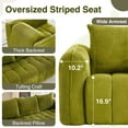 thumbnail image 3 of Aemeios 82.7" Cloud Sofa Corduroy 3 Seater Deep Seat Couch Oversized Compression Sofa No Assembly Required, Green, 3 of 11