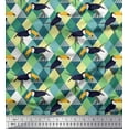 thumbnail image 1 of Soimoi Poly Georgette Fabric Check & Toucan Bird Decor Fabric Printed Yard 52 Inch Wide, 1 of 4