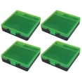 thumbnail image 1 of MTM 100 Round Flip-Top 40/45/10MM Cal Ammo Box - Green Black (4 Pack), 1 of 4
