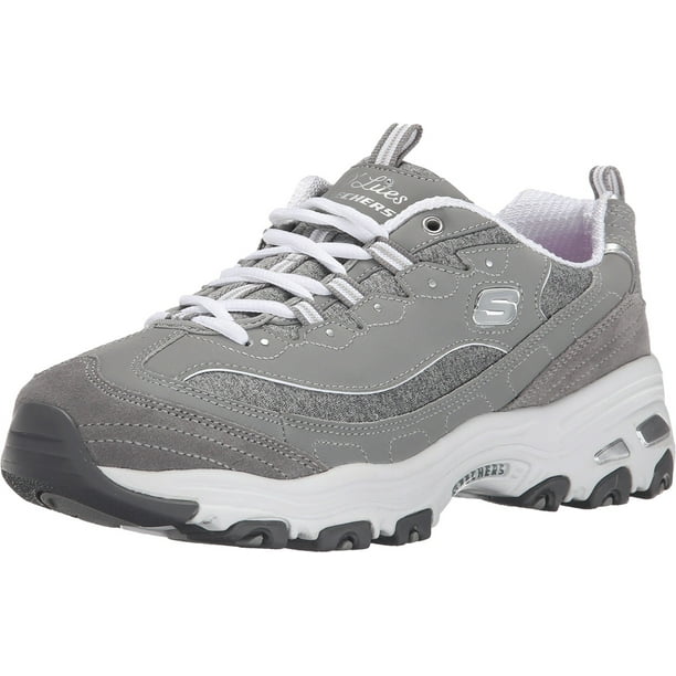 Zapatillas Skechers D'Lites-Me Time para mujer gris/blanco 6.5