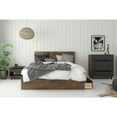 thumbnail image 5 of Nexera Modern 1 Drawer Bedroom Nightstand in Truffle and Black, 5 of 24