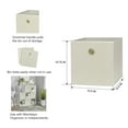 thumbnail image 4 of (2 pack) Mainstays Collapsible Fabric Cube Storage Bin, Beige Boucle, 4 of 7