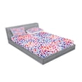 thumbnail image 2 of Ambesonne Abstract Fitted Sheet & Pillow Sham Set, Trippy Funky Sketchy, Full, Multicolor, 2 of 2
