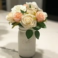 thumbnail image 6 of 10/25/50Pcs Artificial Rose Flowers Foam Fake Faux Flowers Roses for DIY Wedding Bouquets Party Home Decor Garden Decoration (T3,10pcs no box leaves), 6 of 7