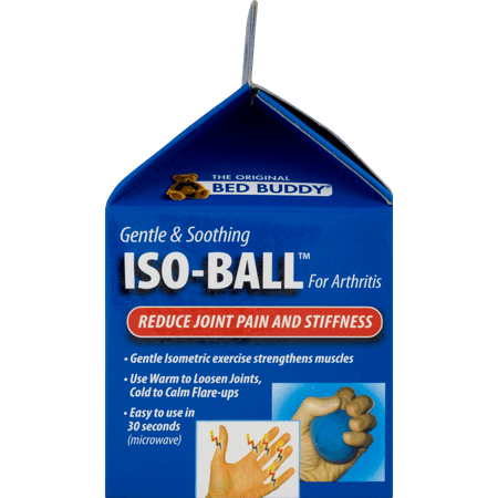 Bed Buddy Iso-Ball, Stress Ball and Grip Trainer with Moist Heat Therapy, Blue