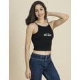 thumbnail image 3 of Moomaya Casuals, Round Neck Crop Top, Sleeveless Solid Sporty Tee Tshirt, 3 of 9