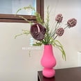 thumbnail image 2 of BLOFLO Hot Pink Ceramic Vase, Colorful Ceramic Vase, Modern Dried Flower Vases, Pink Round Vase for Centerpieces Wedding Dinner Table Party Office, Housewarming Gift (2 Layers Pink), 2 of 9