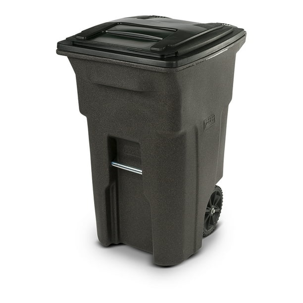 Toter 64 Gallon Trash Can Brownstone with Wheels and Lid